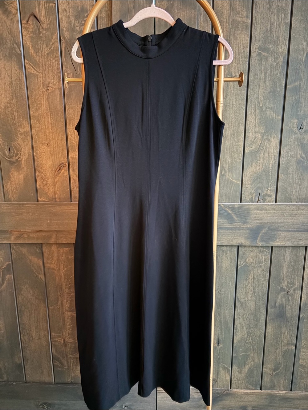 Boden Black Sleeveless Midi Dress
